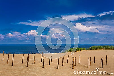 Baltic Dunes. Unesco heritage. Nida is located on the Curonian Spit Stock Photo