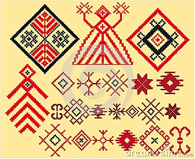 Baltic fortune-telling patterns Stock Photo