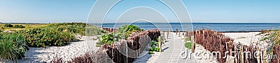 Baltic Sea Beach Coast Line - Dune Path Stock Photo