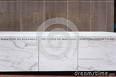 Baltimore Maryland 9/11 memorial Editorial Stock Photo