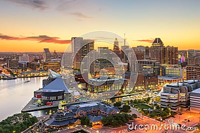 Baltimore Maryland Skyline Stock Photo