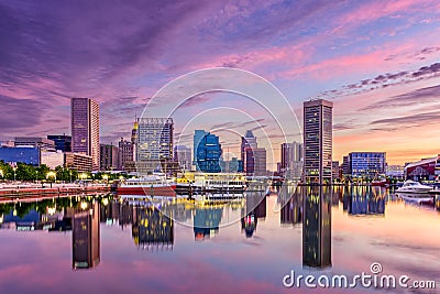 Baltimore Maryland Skyline Stock Photo