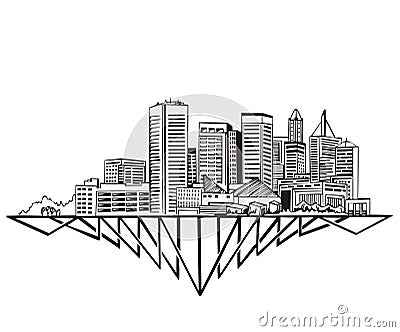 Baltimore, MD Skyline Vector Illustration