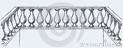 Balustrade. Vector drawing Vector Illustration