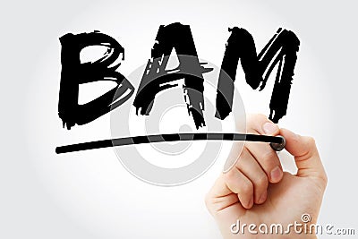 BAM - Business Activity Monitoring acronym with marker, concept background Stock Photo