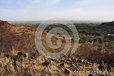 Bamako view from atop a hill Stock Photo