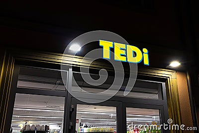 a tedi store in the evening Editorial Stock Photo