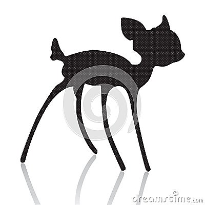 Bambi silhouette vector illustration Vector Illustration