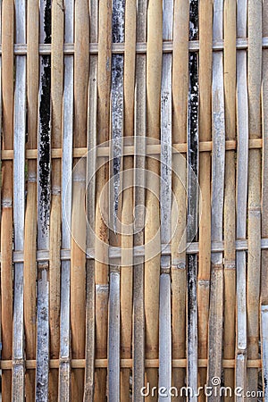 The bamboo background is woven into old and dirty sheets Stock Photo