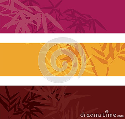 Bamboo banners Stock Photo