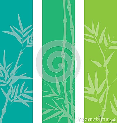 Bamboo banners Stock Photo