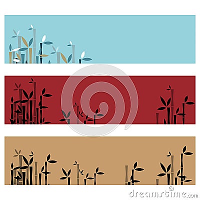 Bamboo banners Vector Illustration