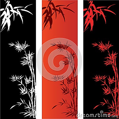 Bamboo Banners Stock Photo