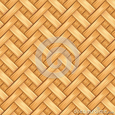 Bamboo basket weaving pattern texture design craftmanship Vector Illustration