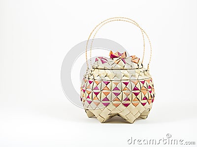 Bamboo basket Stock Photo