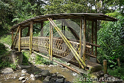 Bamboo bridge Stock Photo