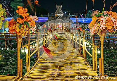 Bamboo Bridge, Rangsit Editorial Stock Photo