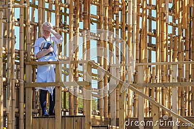 Bamboo Cage Editorial Stock Photo