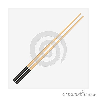 Bamboo chopsticks. Realistic 3d food chopsticks. Different types. Asian bamboo utensils. Vector illustration Vector Illustration