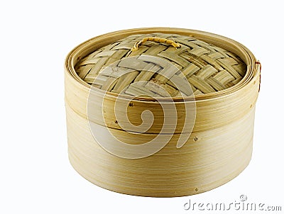 Bamboo Dim Sum Steamer Stock Photo