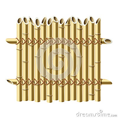 Bamboo fence Vector Illustration