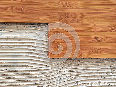 Bamboo flooring Stock Photo