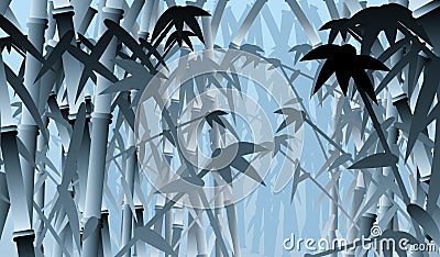 Bamboo forest Vector Illustration