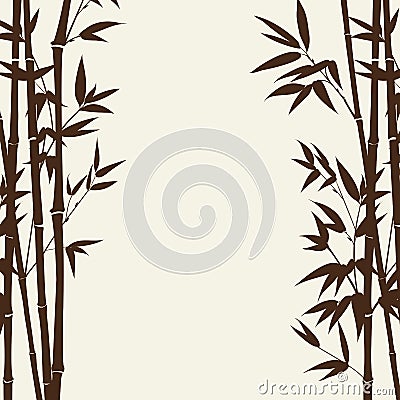 Bamboo forest card Vector Illustration