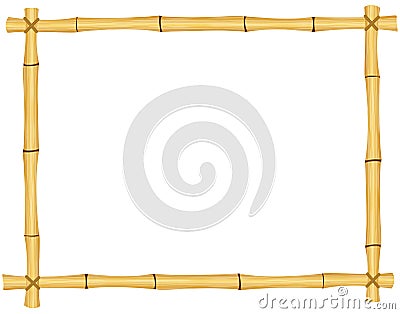 Bamboo frame Vector Illustration