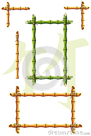 Bamboo frames Vector Illustration