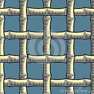 Bamboo grate seamless background Vector Illustration