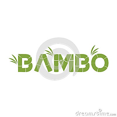 Bamboo with initial letter Vector Illustration