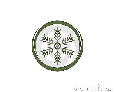 Bamboo leaf icon logo vector Vector Illustration