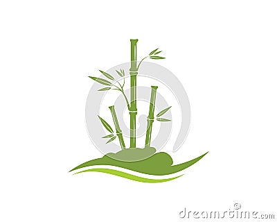 Bamboo Logo Template vector icon Vector Illustration