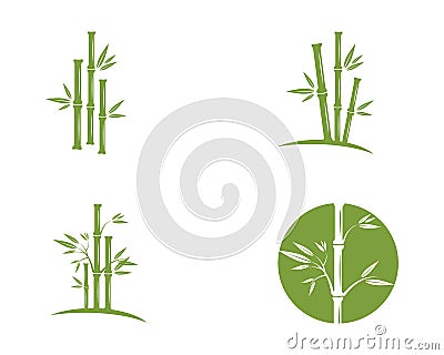 Bamboo Logo Template vector icon Vector Illustration