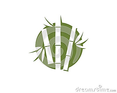 Bamboo Logo Template vector icon Vector Illustration