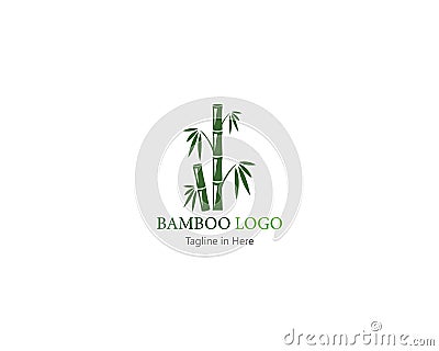 Bamboo logo template vector icon illustartion Stock Photo