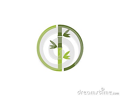 Bamboo Logo Template vector icon Vector Illustration