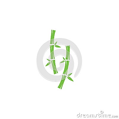 Bamboo logo vector icon illustration Vector Illustration