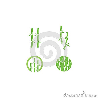 Bamboo logo vector icon illustration Vector Illustration