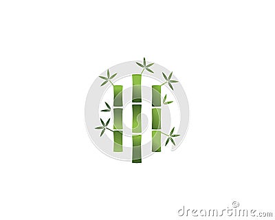 Bamboo logo vector icon Vector Illustration