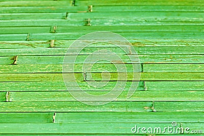 Bamboo material from bamboo stalks, green background Stock Photo