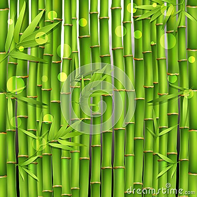 Bamboo Oriental Seamless Pattern Vector Illustration