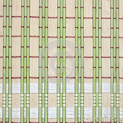 Bamboo placemat background bamboo green tablecloths Stock Photo