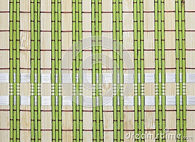 Bamboo placemat background .bamboo green tablecloths Stock Photo