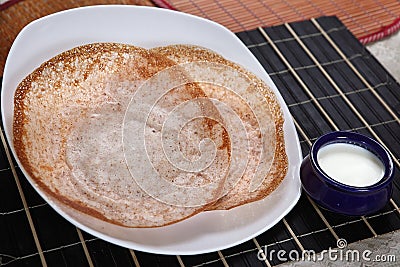 Bamboo rice appam Stock Photo