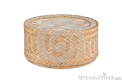 Bamboo rice box. Stock Photo