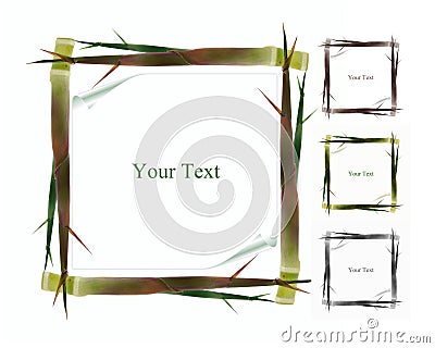 Bamboo shoots frame Stock Photo