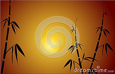 bamboo silhouette Stock Photo