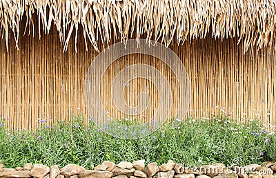 Bamboo wall Stock Photo